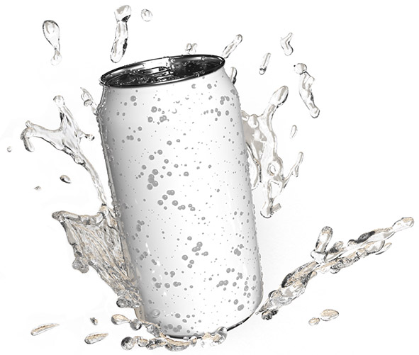 White can splashing in water